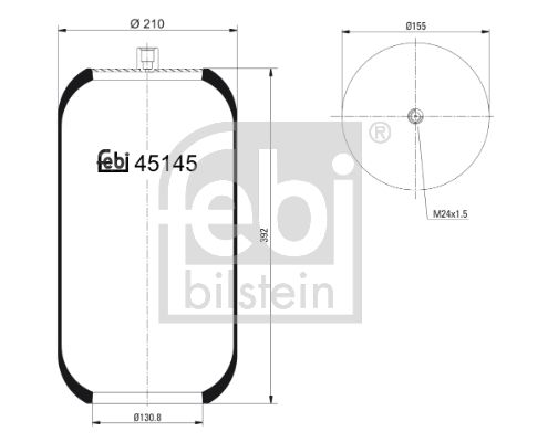 FEBI BILSTEIN Metallipalje, ilmajousitus 45145